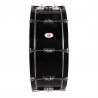 CROME STANDARD MARCH GROSSE CAISSE 66.1 Ø X 20 CM NOIR GRAPHITE LISSE CERCEAUX