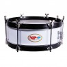 CHILDREN'S BROTHERHOOD DRUM 12" X 11 CM WHITE SMOOTH BLACK HOOPS