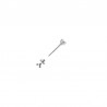 CROME DRUM ROD 13 CM COMPLETE