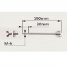 TIGE DE TAMBOUR CROME 19 CM COMPLÈTE