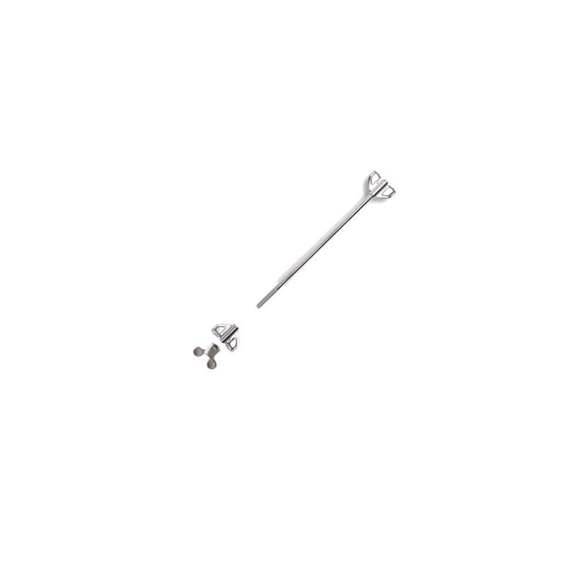 TIGE DE TAMBOUR CROME 21 CM COMPLÈTE