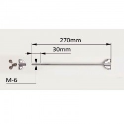 VARILLA TIMBAL CROME 27 CM COMPLETA
